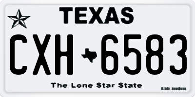 TX license plate CXH6583