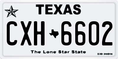 TX license plate CXH6602