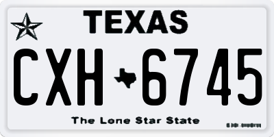 TX license plate CXH6745