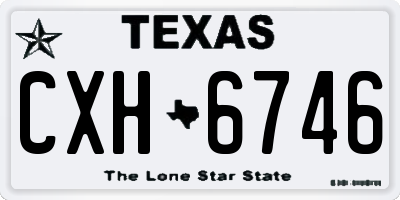 TX license plate CXH6746