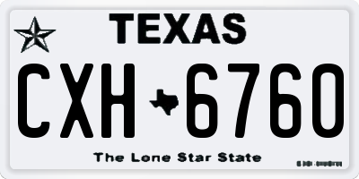 TX license plate CXH6760