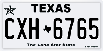TX license plate CXH6765