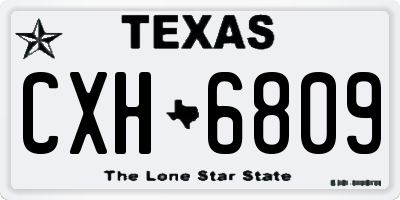 TX license plate CXH6809