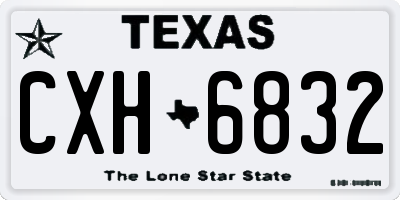 TX license plate CXH6832