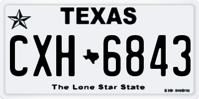 TX license plate CXH6843