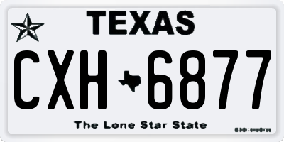 TX license plate CXH6877