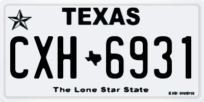 TX license plate CXH6931