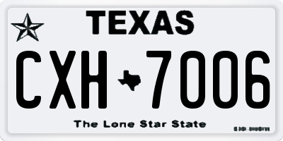 TX license plate CXH7006