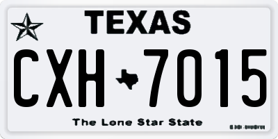 TX license plate CXH7015