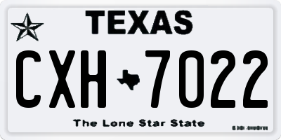 TX license plate CXH7022
