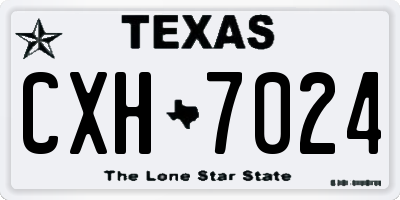 TX license plate CXH7024