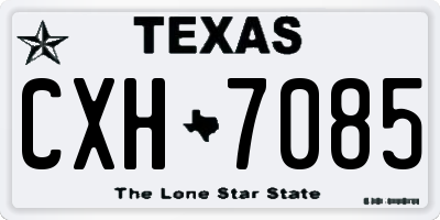TX license plate CXH7085