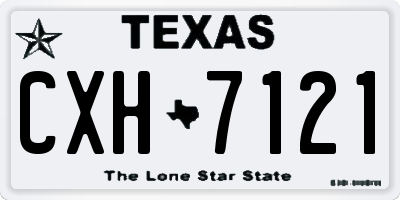 TX license plate CXH7121