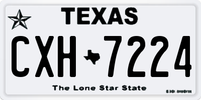 TX license plate CXH7224