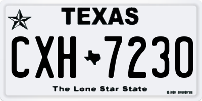 TX license plate CXH7230