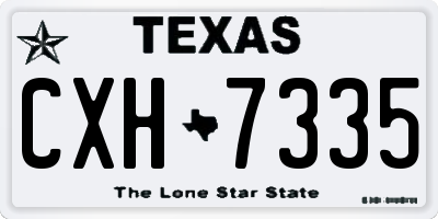 TX license plate CXH7335