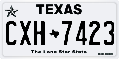 TX license plate CXH7423
