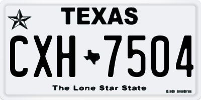 TX license plate CXH7504