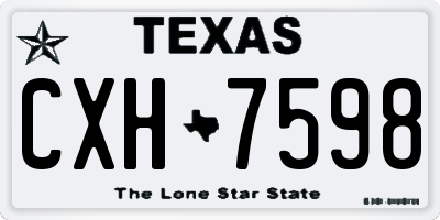 TX license plate CXH7598