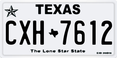 TX license plate CXH7612