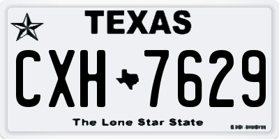 TX license plate CXH7629