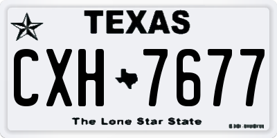 TX license plate CXH7677