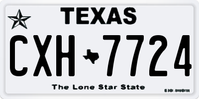 TX license plate CXH7724