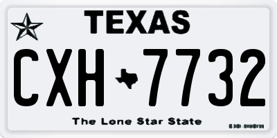 TX license plate CXH7732