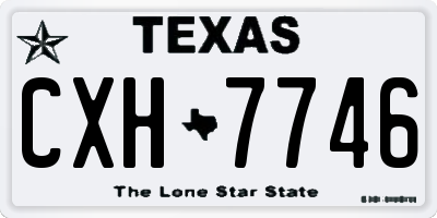 TX license plate CXH7746