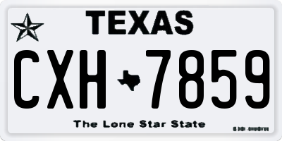 TX license plate CXH7859