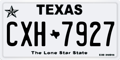 TX license plate CXH7927