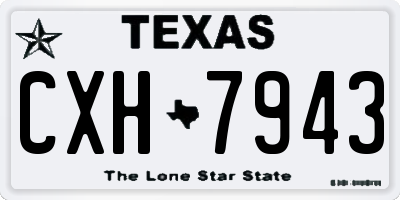 TX license plate CXH7943
