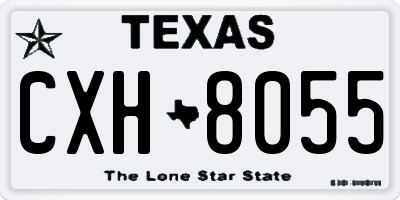 TX license plate CXH8055