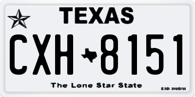 TX license plate CXH8151