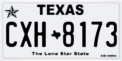 TX license plate CXH8173