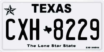 TX license plate CXH8229