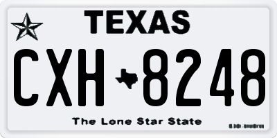 TX license plate CXH8248
