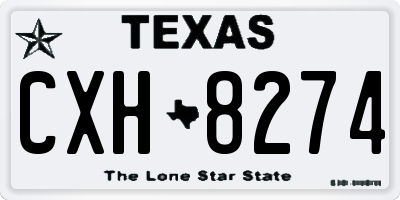 TX license plate CXH8274