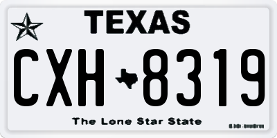 TX license plate CXH8319