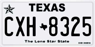 TX license plate CXH8325
