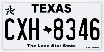 TX license plate CXH8346