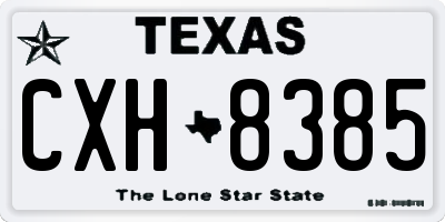 TX license plate CXH8385