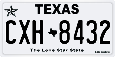 TX license plate CXH8432