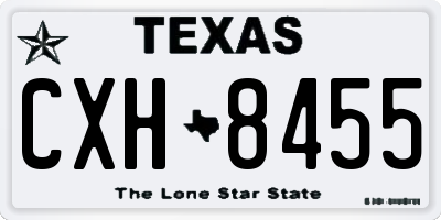 TX license plate CXH8455