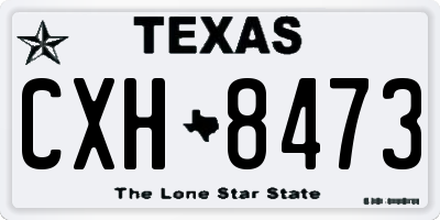 TX license plate CXH8473
