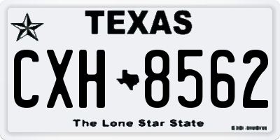 TX license plate CXH8562