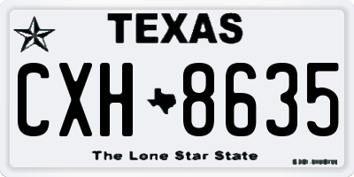 TX license plate CXH8635