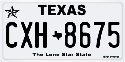 TX license plate CXH8675