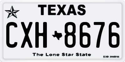 TX license plate CXH8676