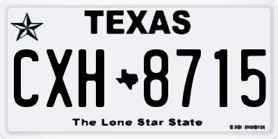 TX license plate CXH8715